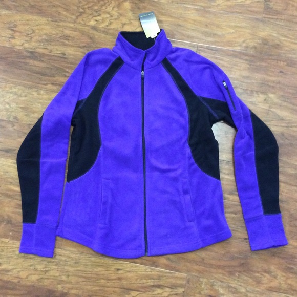 tek gear Jackets & Blazers - Tek Gear Grape Athletic Fleece Jacket NWT Large